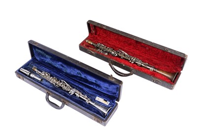 Lot 582 - Two metal clarinets