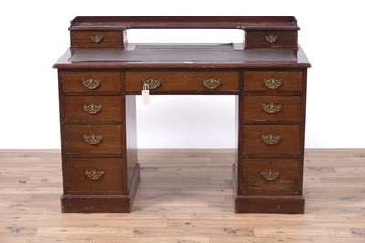 Lot 56 - Robson & Sons Newcastle: a Edwardian mahogany pedestal kneehole desk