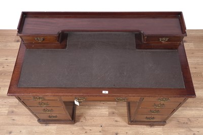 Lot 56 - Robson & Sons Newcastle: a Edwardian mahogany pedestal kneehole desk