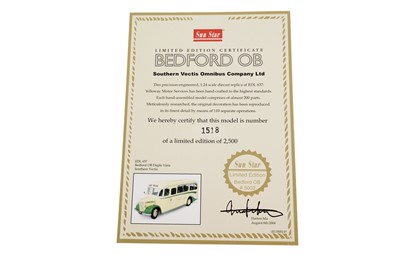 Lot 138 - A Sun Star Bedford OB '5002: 1947 Bedford OB Duple Vista' limited edition diecast model
