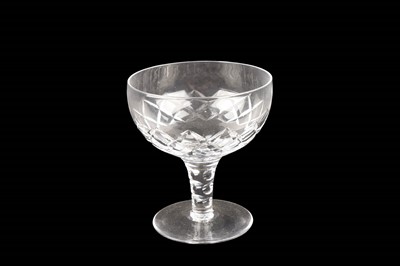 Lot 102 - An assortment of glassware including: a number of cut-glass tumblers