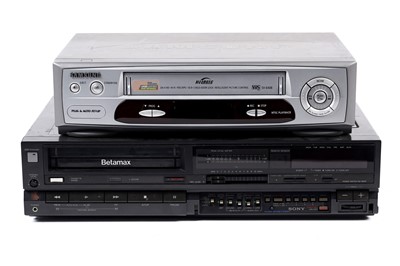 Lot 615 - A Sony Betamax video recorder; and a Samsung video cassette recorder