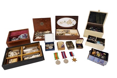 Lot 701 - ﻿A selection of collectibles including: a selection of 20th Century medals