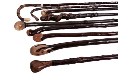 Lot 751 - ﻿A collection of 20th Century handmade walking sticks
