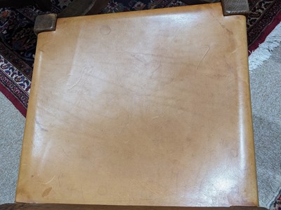 Lot 15 - Robert ‘Mouseman’ Thompson of Kilburn: a set of eight rare oak and leather panel back dining chairs