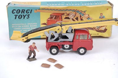 Lot 124 - A Corgi Toys Ford Tilt Cab 'H' Series and Working Conveyor on Forward Control Jeep