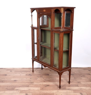 Lot 16 - An Edwardian inlaid mahogany display cabinet