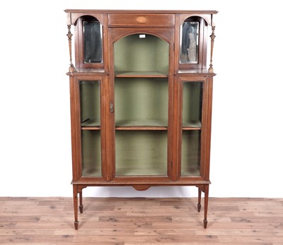 Lot 16 - An Edwardian inlaid mahogany display cabinet