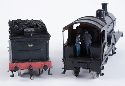 Lot 39 - A plastic kit-built 0-gauge 4-4-0 locomotive and six-wheel tender
