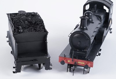 Lot 39 - A plastic kit-built 0-gauge 4-4-0 locomotive and six-wheel tender