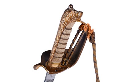 Lot 139 - A George V 1827 pattern Royal Navy Officer's sword; and a telescope