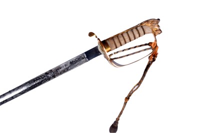 Lot 139 - A George V 1827 pattern Royal Navy Officer's sword; and a telescope