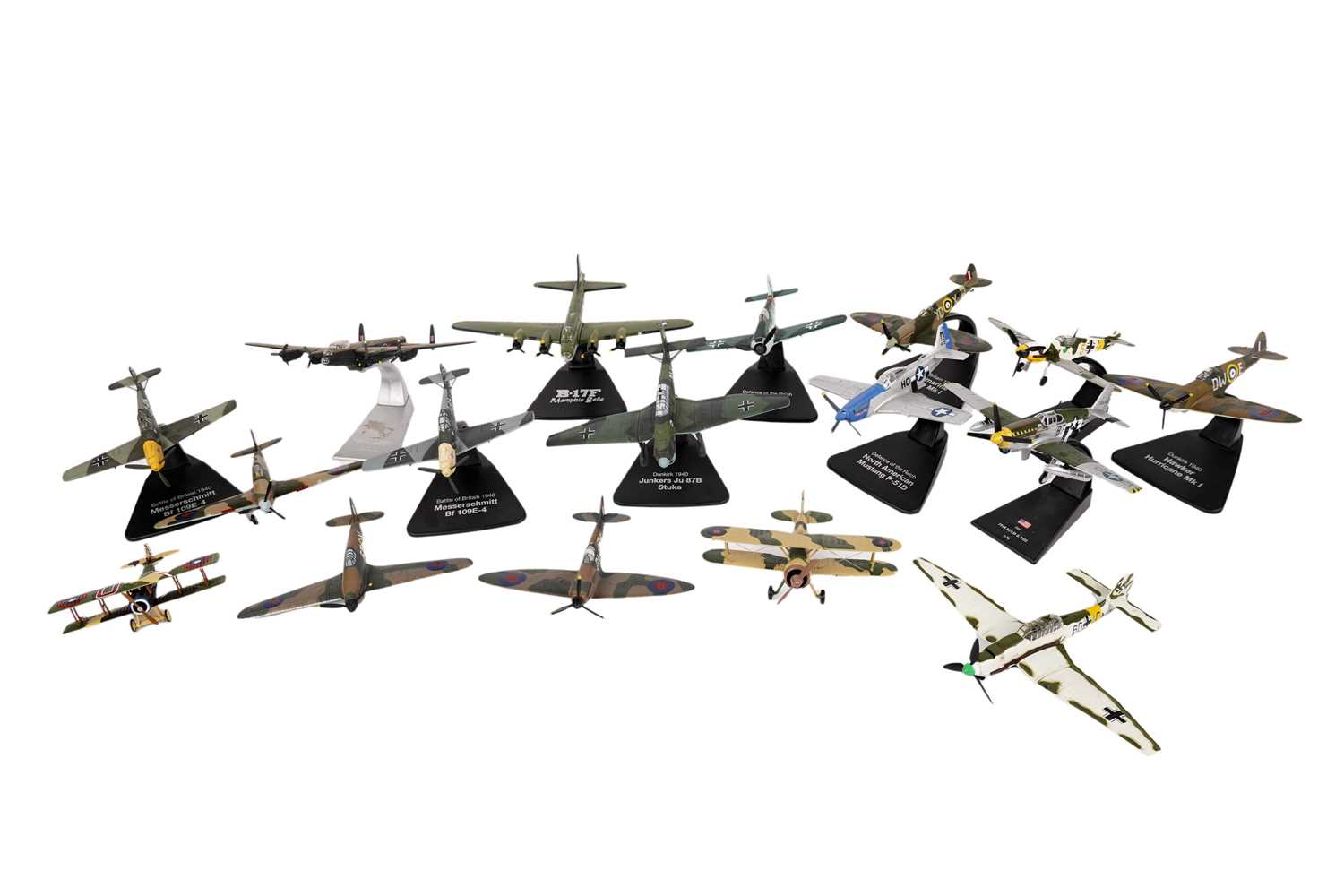 Lot 135 - A collection of modern diecast Second World War and earlier fighter planes