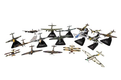 Lot 135 - A collection of modern diecast Second World War and earlier fighter planes