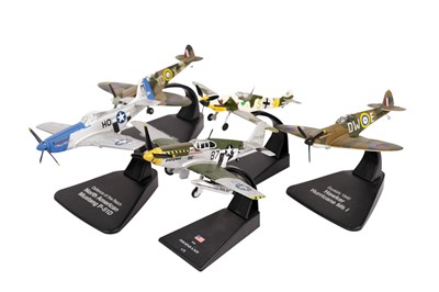 Lot 135 - A collection of modern diecast Second World War and earlier fighter planes