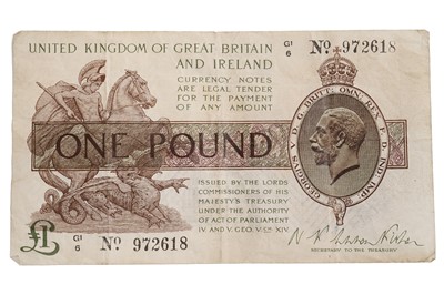 Lot 431 - A George V £1 banknote