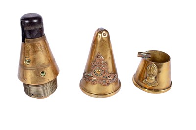 Lot 121 - A First World War Imperial German trench shovel; and other military items