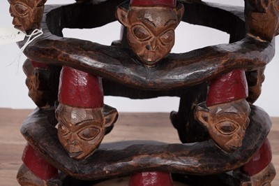 Lot 22 - An early 20th Century Bamileke style South African stool