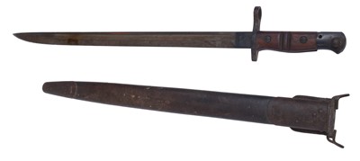 Lot 98 - Three WWI bayonets and another later