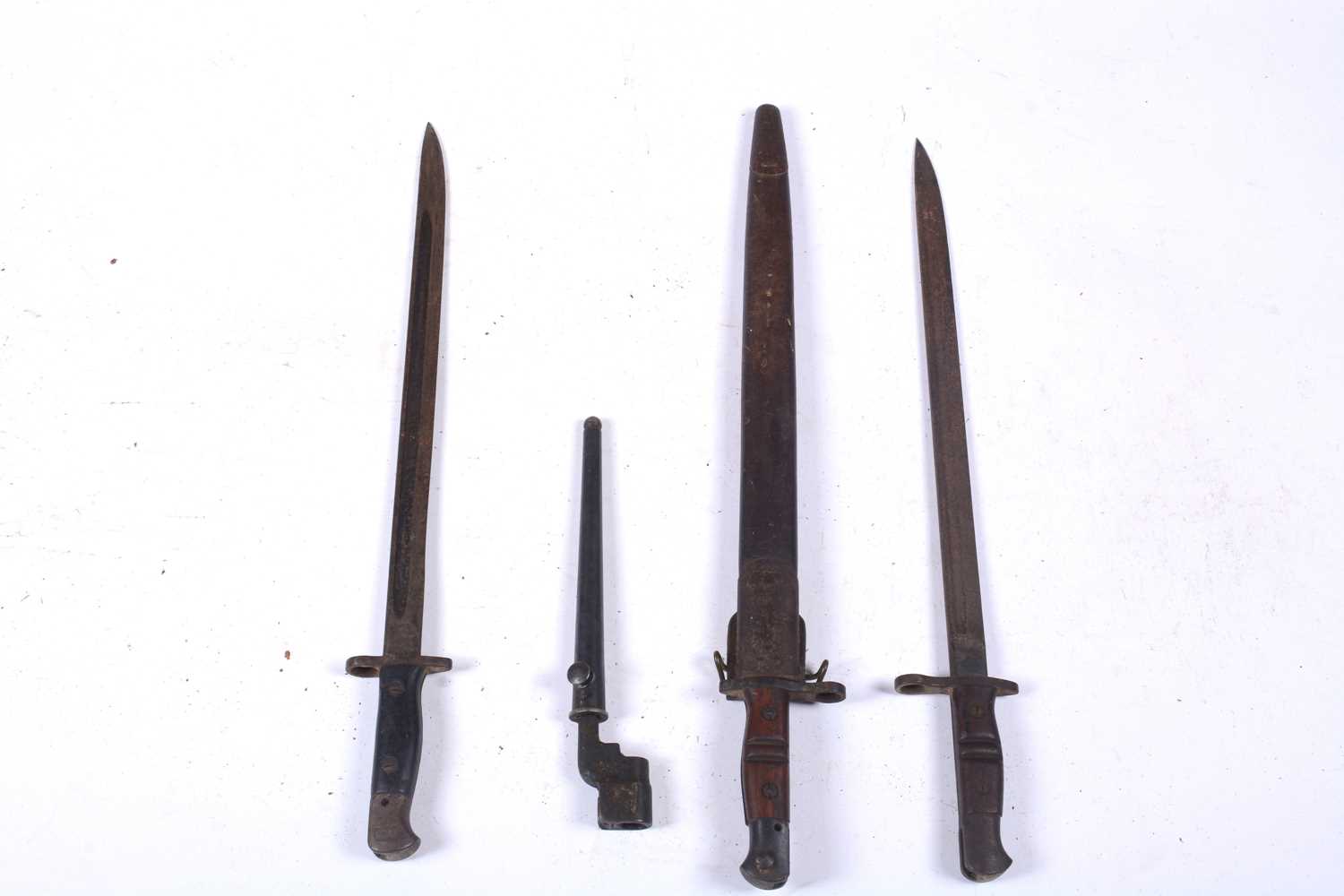 Lot 98 - Three WWI bayonets and another later