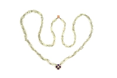 Lot 176 - An aquamarine necklace