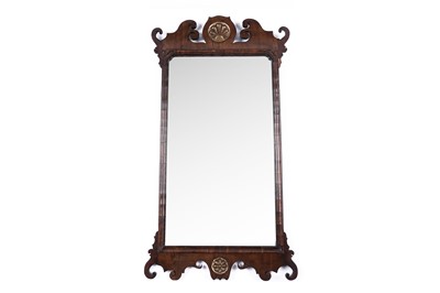 Lot 1261 - An 18th Century walnut pier glass mirror