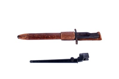 Lot 136 - A WWI Ross rifle bayonet; and another bayonet