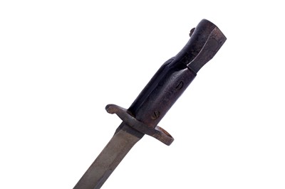 Lot 136 - A WWI Ross rifle bayonet; and another bayonet