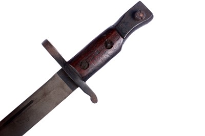 Lot 136 - A WWI Ross rifle bayonet; and another bayonet