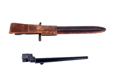 Lot 136 - A WWI Ross rifle bayonet; and another bayonet