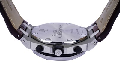 Lot 476 - Audemars Piguet (AP) Royal Oak Offshore: a stainless steel cased automatic chronograph wristwatch