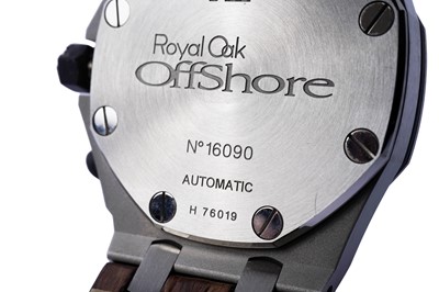 Lot 476 - Audemars Piguet (AP) Royal Oak Offshore: a stainless steel cased automatic chronograph wristwatch