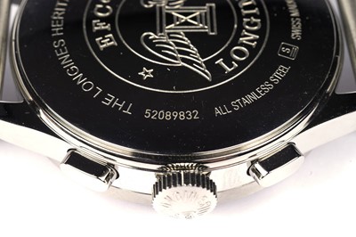 Lot 548 - Longines Heritage Classic: a stainless steel cased automatic chronograph wristwatch