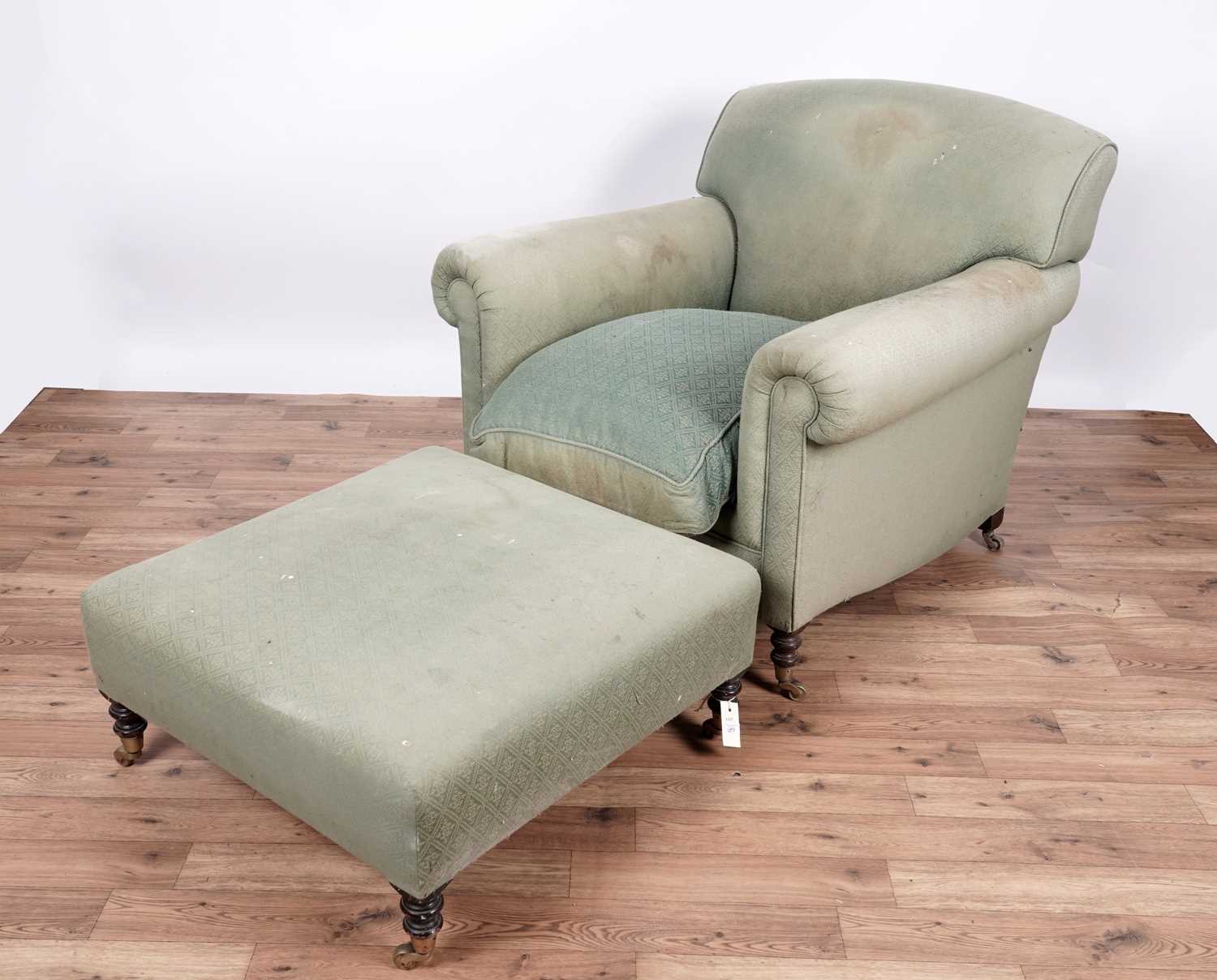 Lot 107 - George Smith of Newcastle: an armchair and matching stool