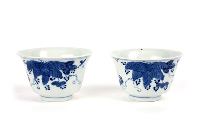 Lot 330 - A pair Chinese blue and white rice bowls