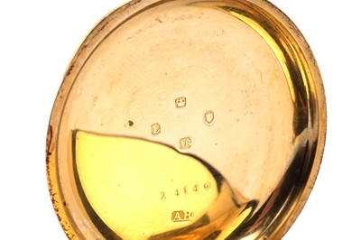 Lot 557 - T.S. Russell, Liverpool: an 18ct yellow gold cased fob watch