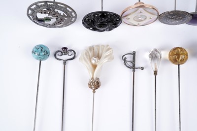 Lot 1503 - Edwardian and later silver hat pins