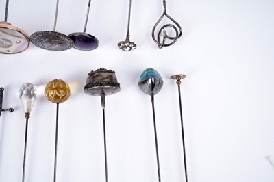 Lot 1503 - Edwardian and later silver hat pins