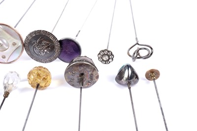 Lot 1503 - Edwardian and later silver hat pins