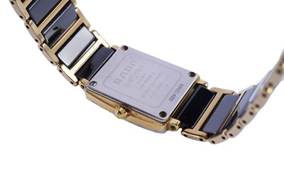 Lot 579 - Rado DiaStar Jubilee: a diamond set gilt steel lady's wristwatch