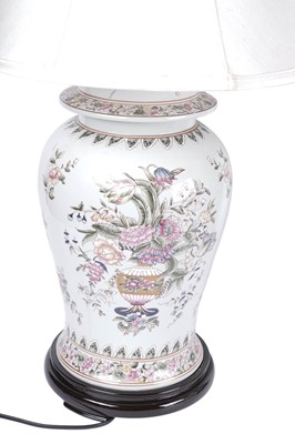 Lot 327 - A pair of 20th Century Chinese table lamps