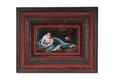 Lot 1159 - A Berlin K.P.M plaque of Mary Magdalene after Batoni