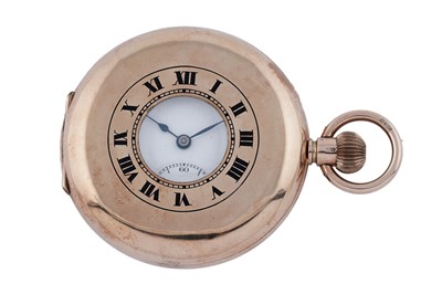 Lot 592 - Cyma: a 9ct yellow gold cased half-hunter pocket watch