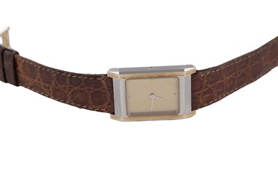 Lot 509 - Omega De Ville Design: a stainless steel and gilt cased wristwatch