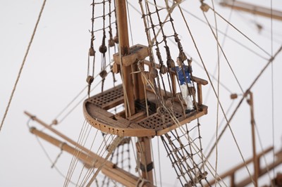 Lot 693 - A scratch-built model of a 17th Century Galleon
