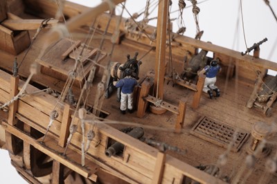 Lot 693 - A scratch-built model of a 17th Century Galleon