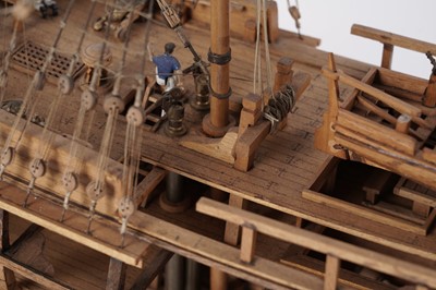 Lot 693 - A scratch-built model of a 17th Century Galleon