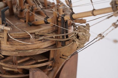 Lot 693 - A scratch-built model of a 17th Century Galleon