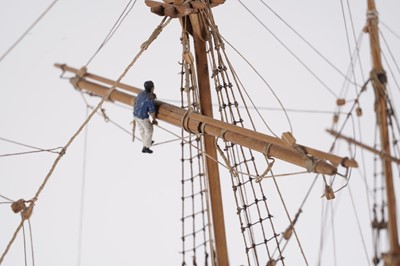 Lot 693 - A scratch-built model of a 17th Century Galleon
