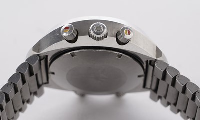 Lot 447 - Omega Flightmaster: a stainless steel cased chronograph wristwatch
